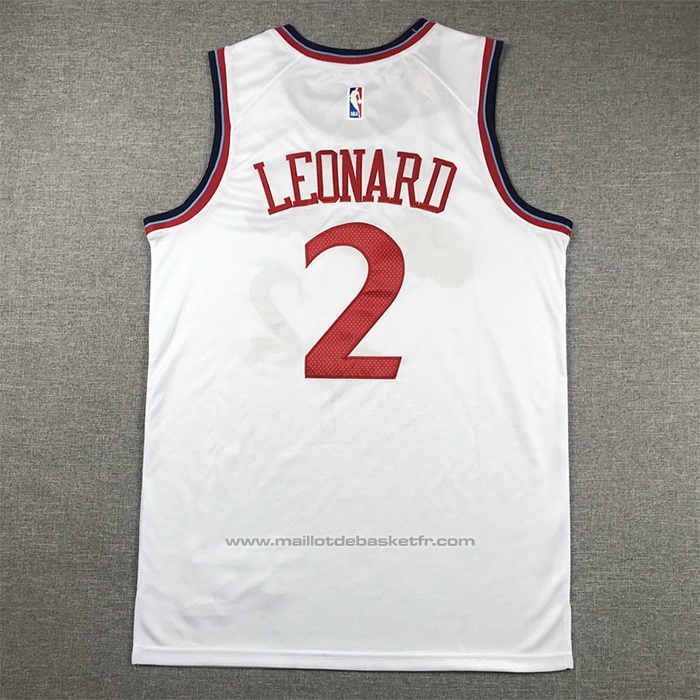 Maillot Los Angeles Clippers Kawhi Leonard #2 Association 2024-25 Blanc